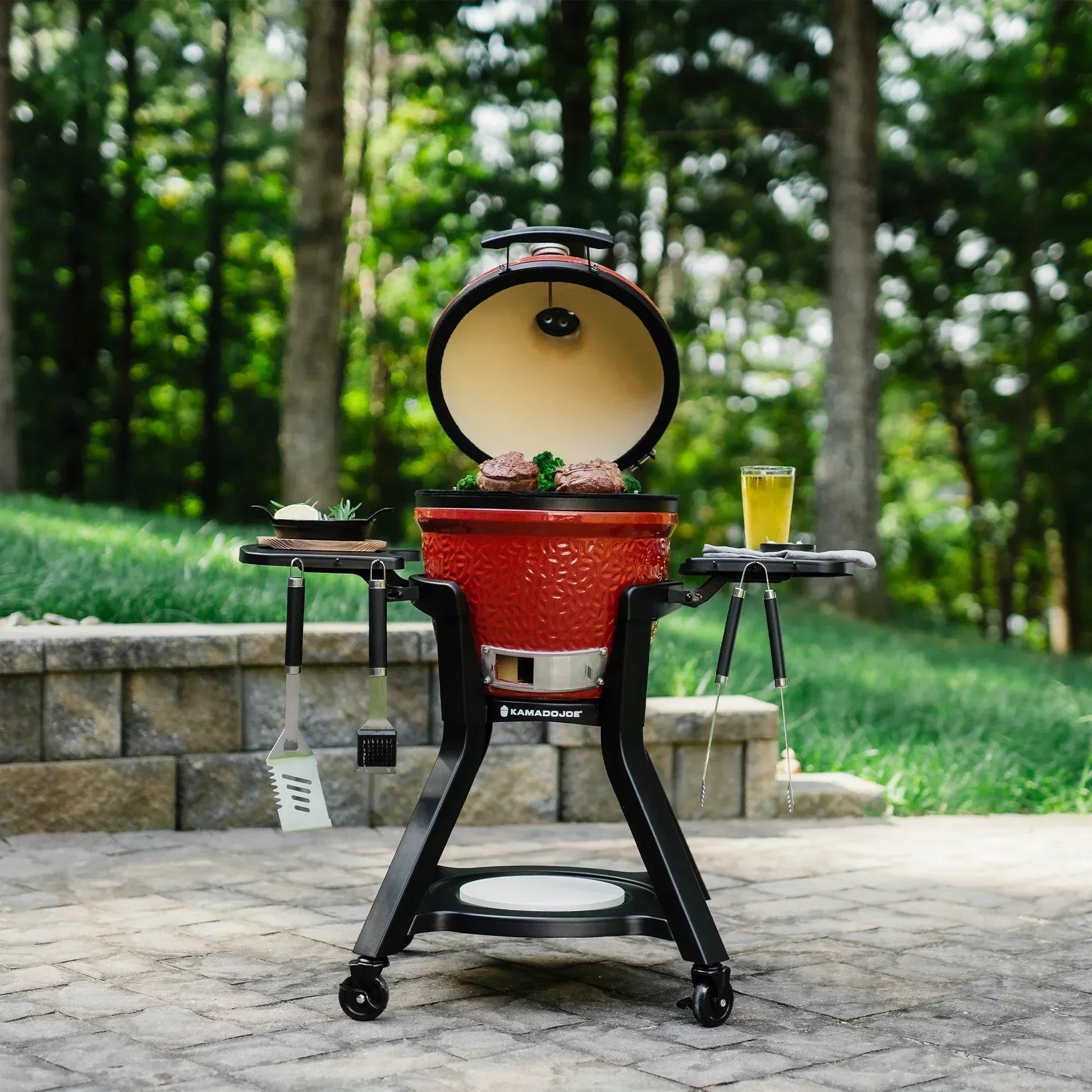 Joe Jr® plus Short Cover and Cart with Side Shelves Bundle
